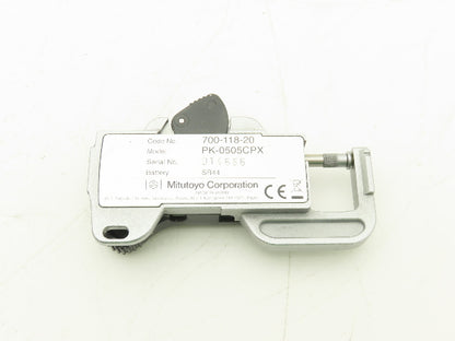 Mitutoyo 700-118-20 Quick-Mini Digital Thickness Gage 0-0.5" Range .0005"