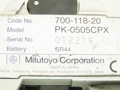 Mitutoyo 700-118-20 Quick-Mini Digital Thickness Gage 0-0.5" Range .0005"