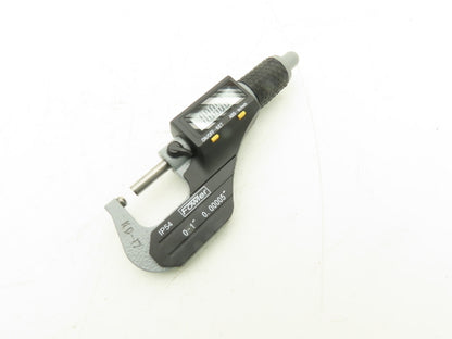 Fowler 54-860-001-1 Digital Outside Micrometer 0-1" 25mm Ball Anvil Flat Spindle