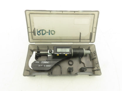 Fowler 54-860-001-1 Digital Outside Micrometer 0-1" 25mm Flat Anvil & Spindle