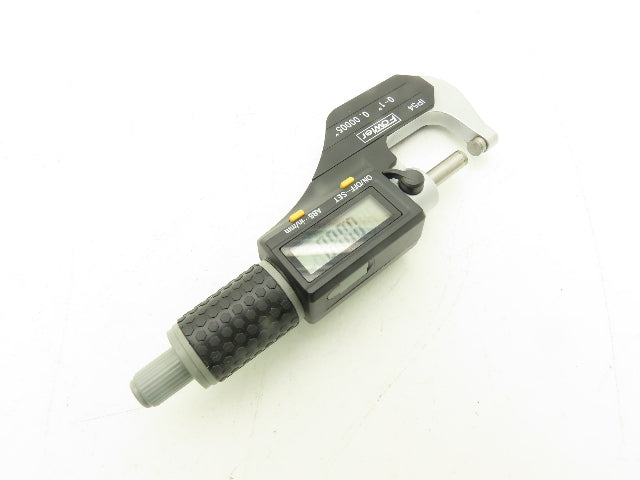 Fowler 54-860-001-1 Digital Outside Micrometer 0-1" 25mm Flat Anvil & Spindle