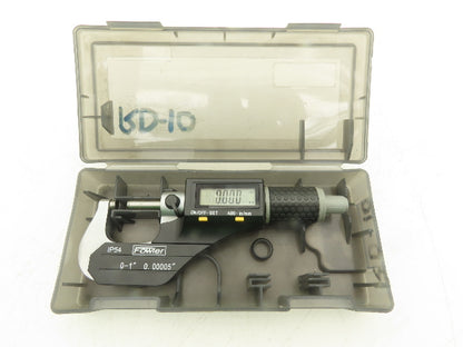 Fowler 54-860-001-1 Digital Outside Micrometer 0-1" 25mm Flat Anvil & Spindle