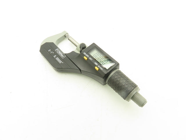 Fowler 54-860-001-1 Digital Outside Micrometer 0-1" 25mm Flat Anvil & Spindle