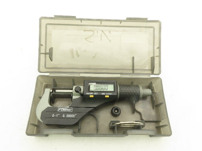 Fowler 54-860-001-1 Digital Outside Micrometer 0-1" 25mm Flat Anvil & Spindle