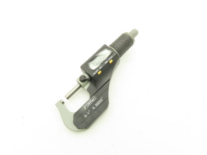 Fowler 54-860-001-1 Digital Outside Micrometer 0-1" 25mm Flat Anvil & Spindle