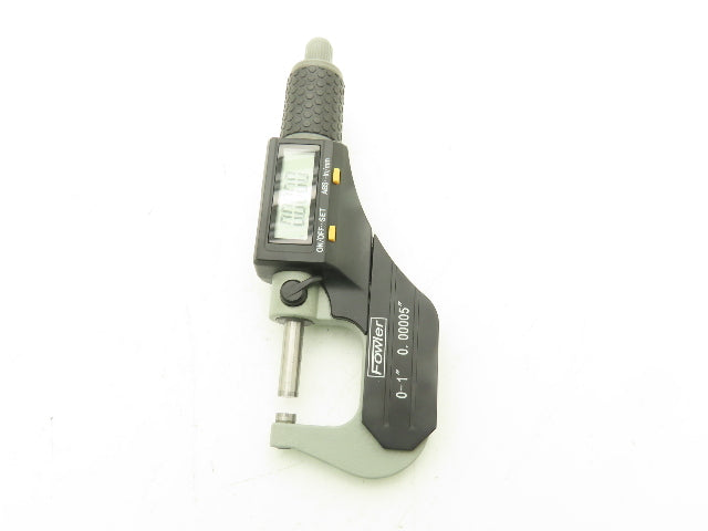 Fowler 54-860-001-1 Digital Outside Micrometer 0-1" 25mm Flat Anvil & Spindle