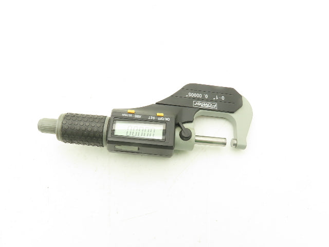 Fowler 54-860-001-1 Digital Outside Micrometer 0-1" 25mm Flat Anvil & Spindle