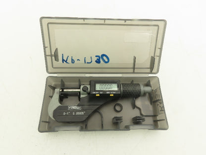Fowler 54-860-001-1 Digital Outside Micrometer 0-1" 25mm Flat Anvil & Spindle
