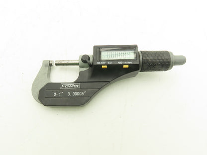 Fowler 54-860-001-1 Digital Outside Micrometer 0-1" 25mm Flat Anvil & Spindle