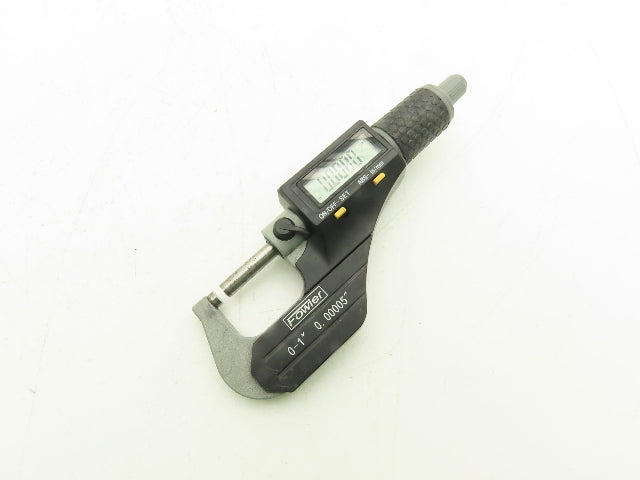 Fowler 54-860-001-1 Digital Outside Micrometer 0-1" 25mm Flat Anvil & Spindle