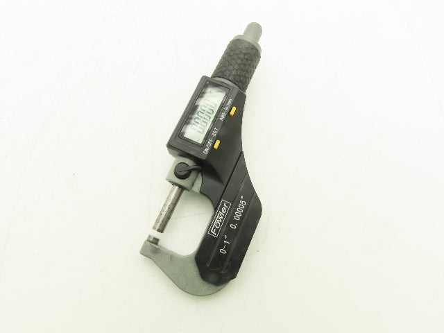 Fowler 54-860-001-1 Digital Outside Micrometer 0-1" 25mm Flat Anvil & Spindle