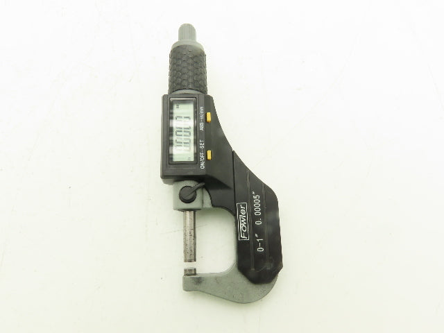 Fowler 54-860-001-1 Digital Outside Micrometer 0-1" 25mm Flat Anvil & Spindle