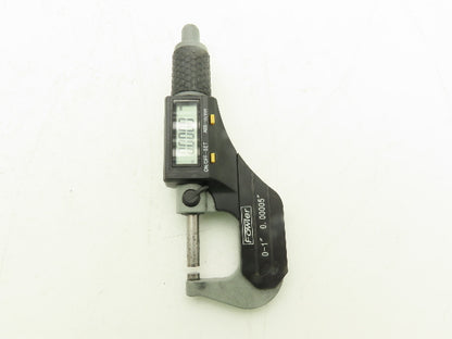 Fowler 54-860-001-1 Digital Outside Micrometer 0-1" 25mm Flat Anvil & Spindle
