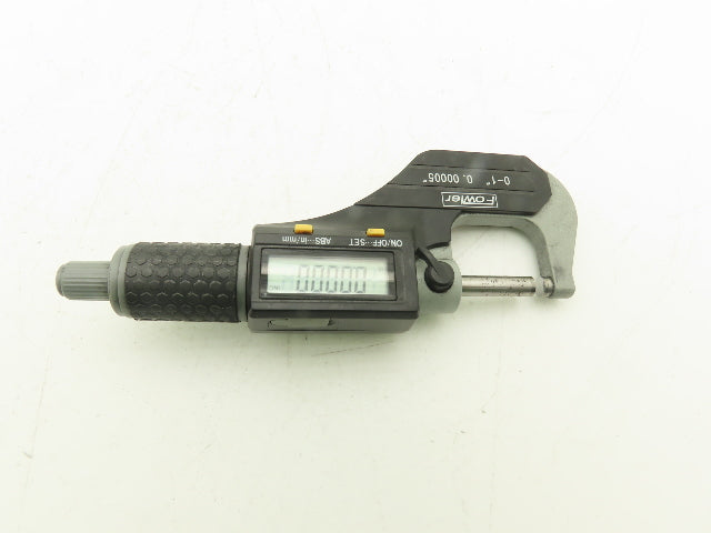 Fowler 54-860-001-1 Digital Outside Micrometer 0-1" 25mm Flat Anvil & Spindle