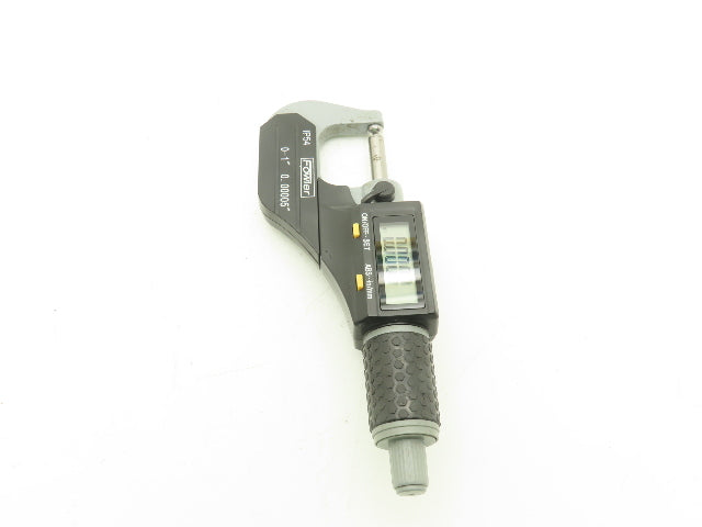 Fowler 54-860-001-1 Digital Outside Micrometer 0-1" 25mm Ball Anvil Flat Spindle