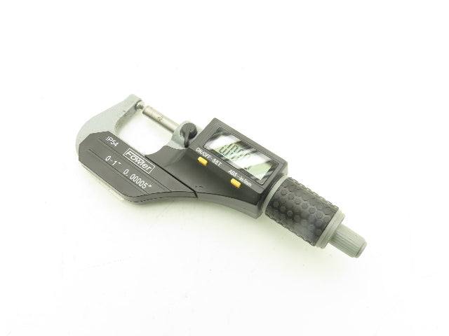 Fowler 54-860-001-1 Digital Outside Micrometer 0-1" 25mm Ball Anvil Flat Spindle