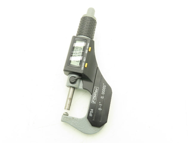 Fowler 54-860-001-1 Digital Outside Micrometer 0-1" 25mm Ball Anvil Flat Spindle