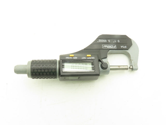 Fowler 54-860-001-1 Digital Outside Micrometer 0-1" 25mm Ball Anvil Flat Spindle