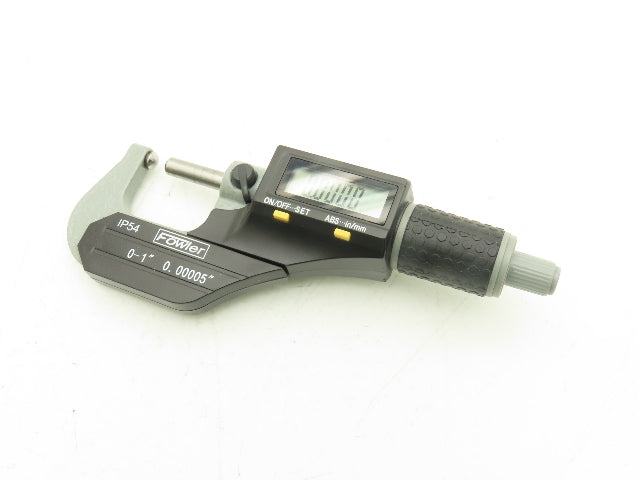 Fowler 54-860-001-1 Digital Outside Micrometer 0-1" 25mm Ball Anvil & Spindle