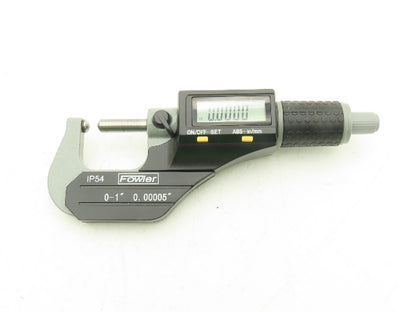 Fowler 54-860-001-1 Digital Outside Micrometer 0-1" 25mm Ball Anvil & Spindle