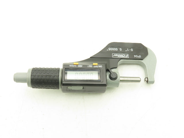 Fowler 54-860-001-1 Digital Outside Micrometer 0-1" 25mm Ball Anvil & Spindle