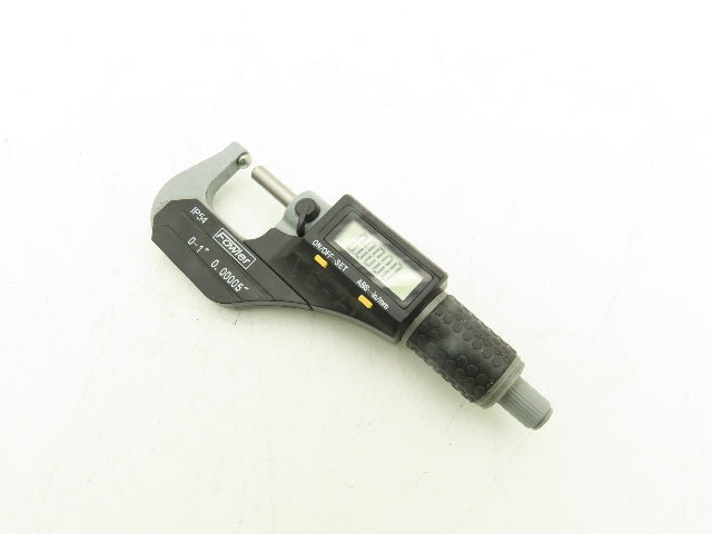 Fowler 54-860-001-1 Digital Outside Micrometer 0-1" 25mm Ball Anvil & Spindle