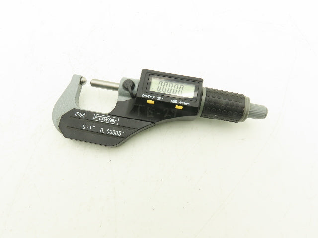Fowler 54-860-001-1 Digital Outside Micrometer 0-1" 25mm Ball Anvil & Spindle
