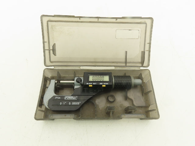 Fowler 54-860-001-1 Digital Outside Micrometer 0-1" 25mm Ball Anvil & Spindle