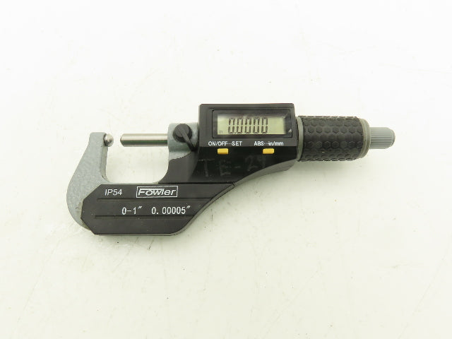 Fowler 54-860-001-1 Digital Outside Micrometer 0-1" 25mm Ball Anvil & Spindle