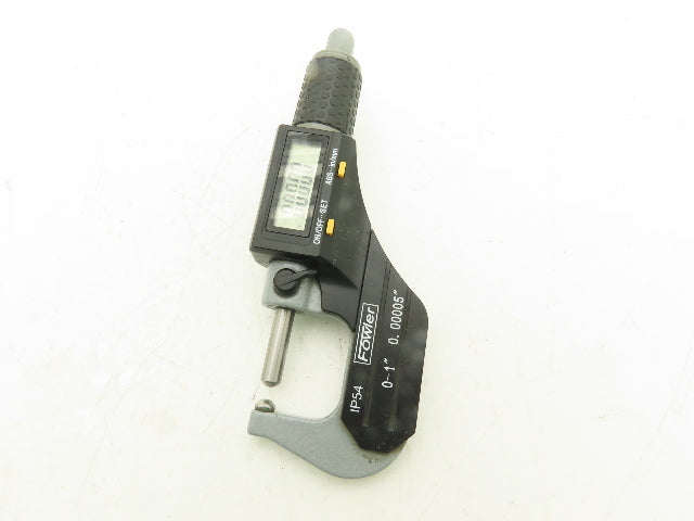 Fowler 54-860-001-1 Digital Outside Micrometer 0-1" 25mm Ball Anvil & Spindle