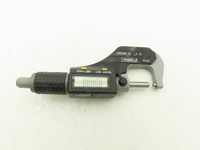 Fowler 54-860-001-1 Digital Outside Micrometer 0-1" 25mm Ball Anvil & Spindle