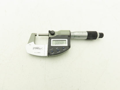 Fowler 74-815-001-2 Digital Outside Micrometer 0-1" 25mm Flat Anvil & Spindle