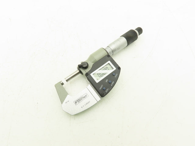 Fowler 74-815-001-2 Digital Outside Micrometer 0-1" 25mm Flat Anvil & Spindle