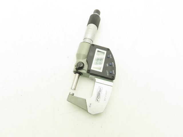Fowler 74-815-001-2 Digital Outside Micrometer 0-1" 25mm Flat Anvil & Spindle