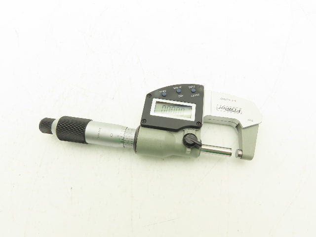 Fowler 74-815-001-2 Digital Outside Micrometer 0-1" 25mm Flat Anvil & Spindle
