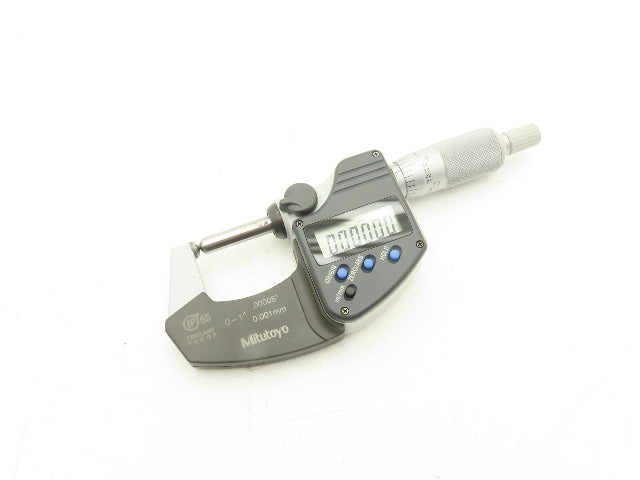 Mitutoyo 395-371 Digimatic Spherical Micrometer 0-1" 25mm Range Ball Anvil