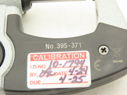 Mitutoyo 395-371 Digimatic Spherical Micrometer 0-1" 25mm Range Ball Anvil