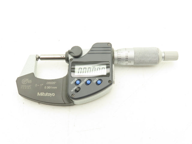 Mitutoyo 395-371 Digimatic Spherical Micrometer 0-1" 25mm Range Ball Anvil