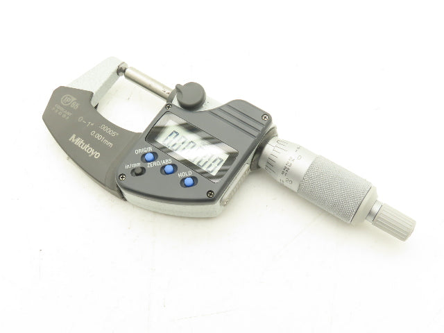 Mitutoyo 395-371 Digimatic Spherical Micrometer 0-1" 25mm Range Ball Anvil