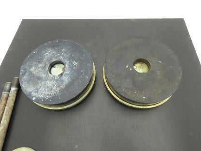 Studded Leveling Feet 8" Base Pad 7-5/8" Stud 11/16" x 9-3/4" Lot of 2