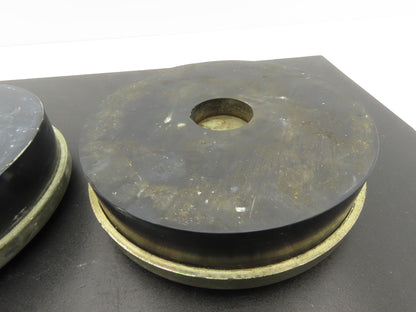 Studded Leveling Feet 8" Base Pad 7-5/8" Stud 11/16" x 9-3/4" Lot of 2