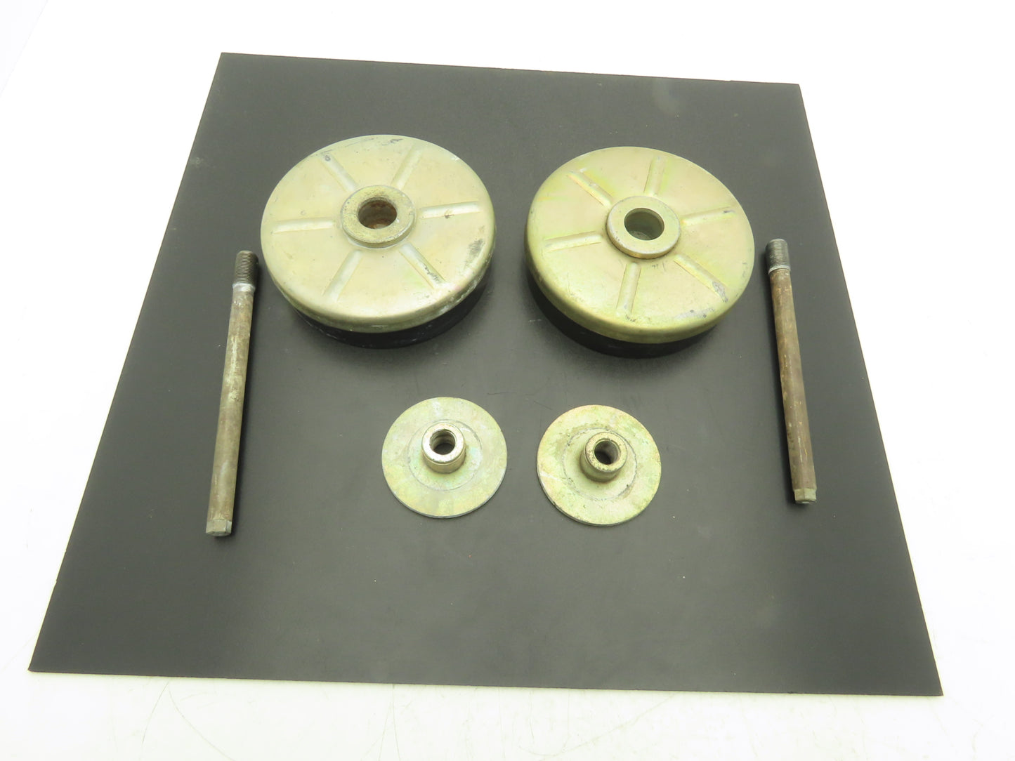 Studded Leveling Feet 8" Base Pad 7-5/8" Stud 11/16" x 9-3/4" Lot of 2