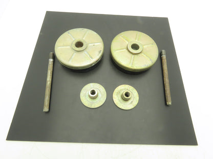 Studded Leveling Feet 8" Base Pad 7-5/8" Stud 11/16" x 9-3/4" Lot of 2