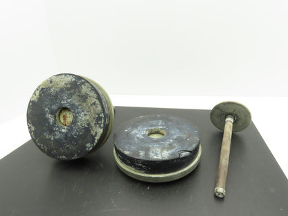 Studded Leveling Feet 8" Base Pad 7-5/8" Stud 11/16" x 9-3/4" Lot of 2