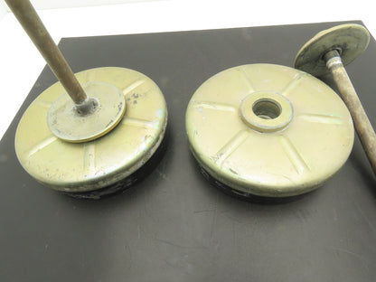 Studded Leveling Feet 8" Base Pad 7-5/8" Stud 11/16" x 9-3/4" Lot of 2