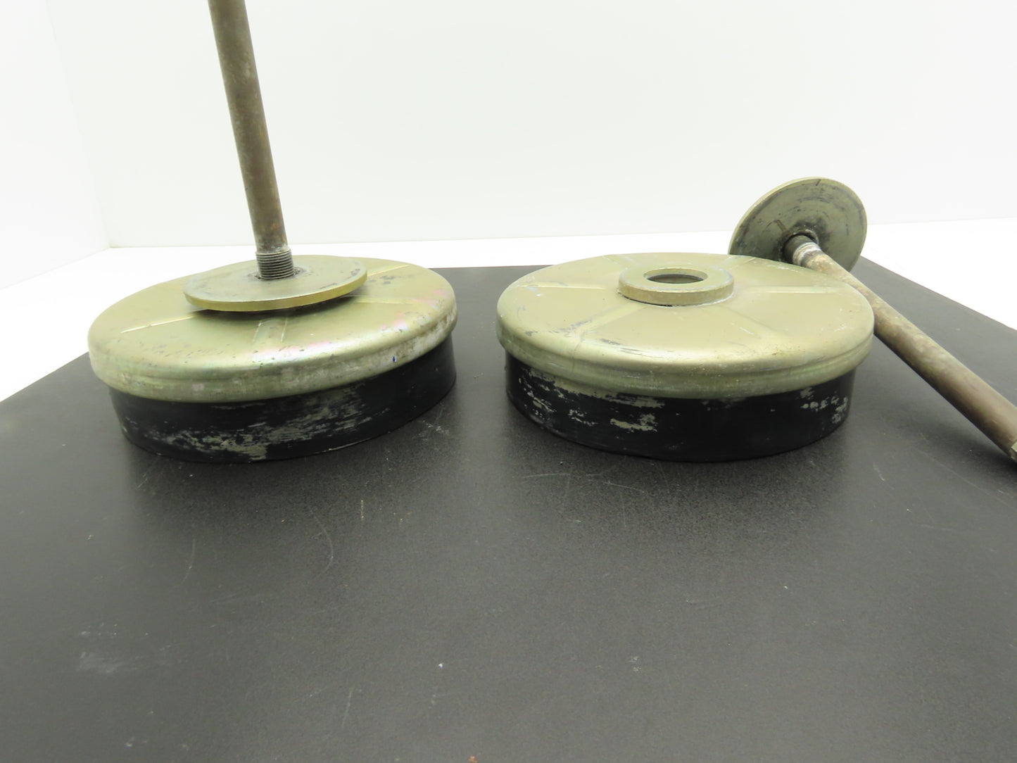 Studded Leveling Feet 8" Base Pad 7-5/8" Stud 11/16" x 9-3/4" Lot of 2