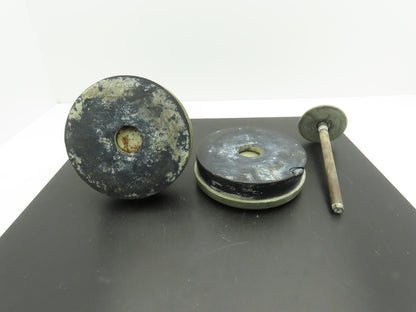 Studded Leveling Feet 8" Base Pad 7-5/8" Stud 11/16" x 9-3/4" Lot of 2