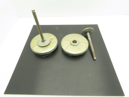 Studded Leveling Feet 8" Base Pad 7-5/8" Stud 11/16" x 9-3/4" Lot of 2