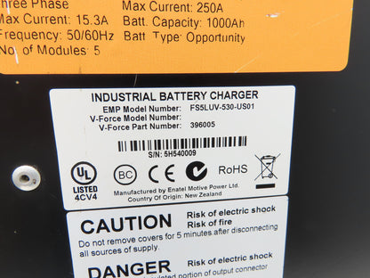 Crown FS5LUV-530-US01 V-Force Forklift Battery Charger 48V 1000Ah 250A 480V 3Ph