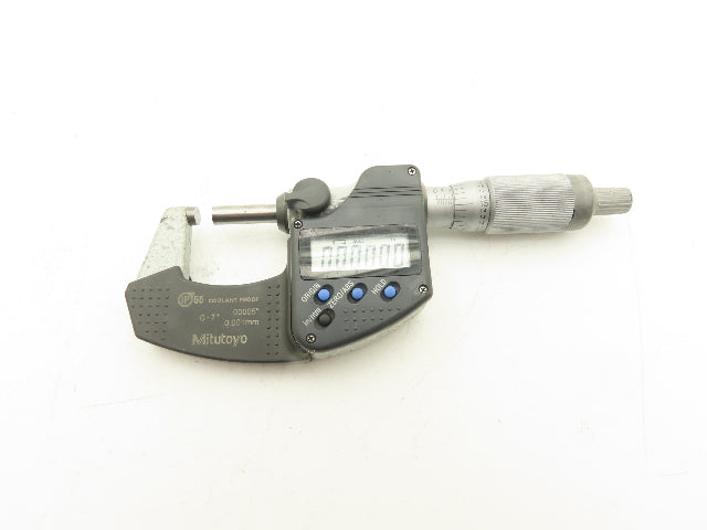 Mitutoyo 293-344-30 Digimatic Micrometer 0-1" 25mm Range Flat Anvil